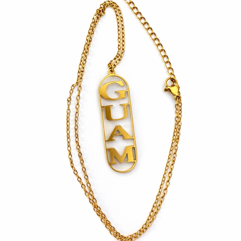 Gold Necklace with GUAM Pendant